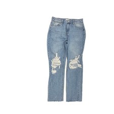 Cello Straight Distressed Raw Hem Women's size 9 Medium Blue Denim Jeans