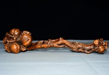 Exquisite Small Leaf Boxwood Longevity Peach Ruyi Ornament