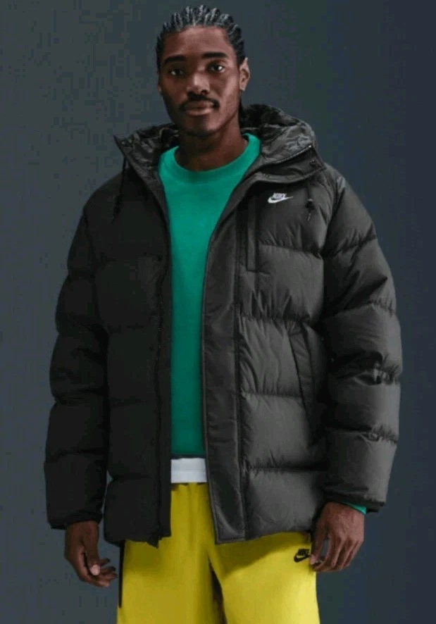 P*e様 NIKE hooded puffer down jacket sky nike down jacket men products for sale | eBay