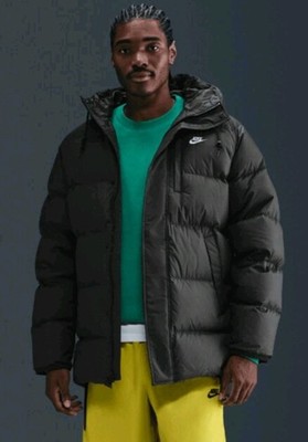 NWT $250 NIKE Club Real Down Fill 550 Fit Puffer Jacket Black IB2973-010 Sz Lg