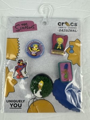 The Simpsons Meme Crocs Jibbitz/Shoe Charms 5 Pack Set Homer Mr Burns Milhouse