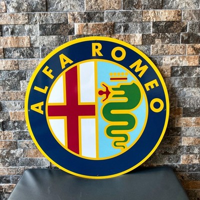 1972 Alfa Romeo Logo Vintage Heavy Metal Sign XL – 19.7