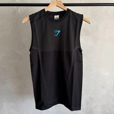 Large — Gymshark Onyx 5.0 Compression Fit Tank Black / Onyx Grey