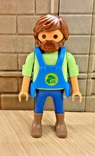 PLAYMOBIL Personnage Ouvrier Bâtiment Fermier Chantier 14B - CUSTOM RARE VINTAGE
