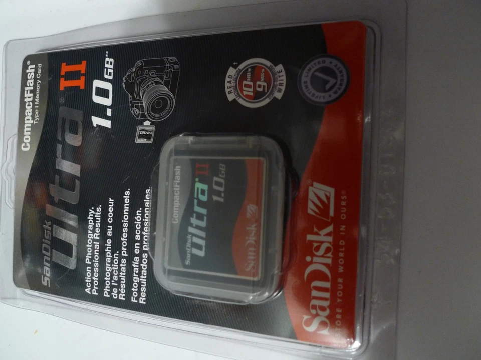 Brand NEW Sandisk Ultra II 1.0GB CompactFlash type I memory card SDCFH-1024-901 - Image 4 of 4