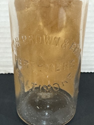 Antique Half Pound Quadruple Extract Crabapple Blossom Glass Perfume Bottle - Picture 4 of 8