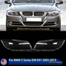 Clear Headlight Lens Cover for BMW E90 E91 2005-2012 Left Right Headlamp Xenon