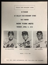 Tug McGraw Signed Photo 8x11 Photo Baseball 1972 Mets Koosman +1 Autograph JSA