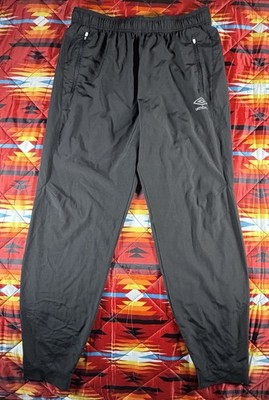 Umbro Men's Black Jogger Track Pants Zip-Ankle Size Med Soccer Running Outdoors