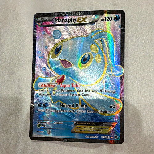 Manaphy EX Full Art 116/122 XY  BREAKpoint Pokemon Card NM