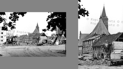 2x Photo 10x15cm GDR Bernau City Center New Conversion Robur approx. 1985 #26/1-0127-RUS-M
