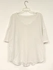 UNBRANDED Women's Shirt Plus Size 3X Textured Waffle Knit V-Neck Raw Seam Tee