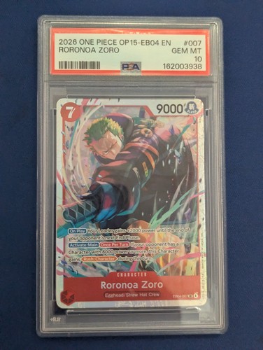 Roronoa Zoro graded PSA 10 for sale on eBay