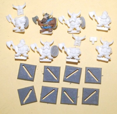 Warhammer - Zwerge, Zwerge - Fantasy Regimenter - 8x Zwergenkrieger - 1985
