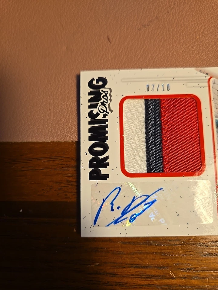 Rafael Devers 2017 Donruss Promising Pros Auto Patch /10 Rookie Red Sox - Image 2 of 4