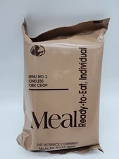 Vintage 2003 Collectible Ready To Eat Military MRE MENU NO 2 Boneless Pork Chop