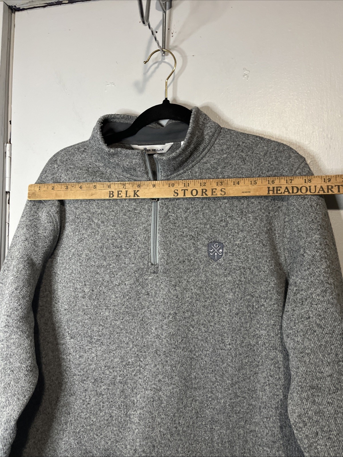 PETER MILLAR PULLOVER SIZE Large GRAY HEATHER 1/4… - image 13