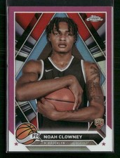 2023-24 Topps Chrome #180 Noah Clowney Pink Refractors Nets Rookie