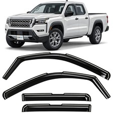 Sun Rain Visors Wind Rain Guards for 2022-2026 Nissan Frontier Crew Cab