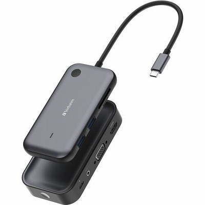 Verbatim Share My Screen 1080p USB-C Wireless Display Adapter with USB Hub and C