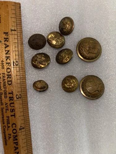 LOT OF CIVIL WAR BUTTONS UNIFORM & HAT