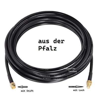 SMA Kabel 3m WLAN GPS Antennen Adapter 3m Kabel Verlängerung WLAN RG58 DVBT