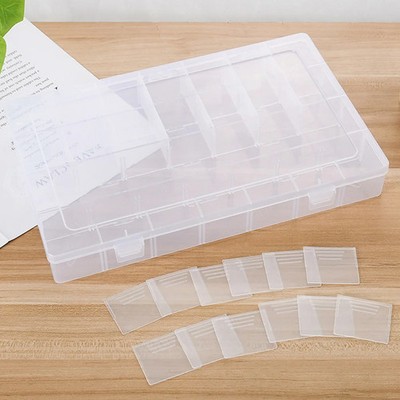 Transparente Lagerbox mit 28 Fächern Organizer Werkzeug Schmuck Aufbewahrung