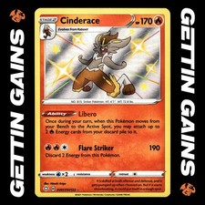 Cinderace - SV017/SV122 - Baby Shiny - Shining Fates - Pokemon Card - NM/M on eBay