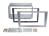 Autoradioblende Einbaurahmen Dunkel Silber Doppel-Din FüR Opel Vivaro A