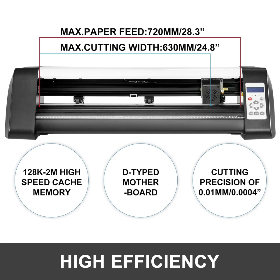 Vinyl Schneideplotter Folienplotter 720mm Schrittmotor Schneidematte Grafik - Bild 4 von 4