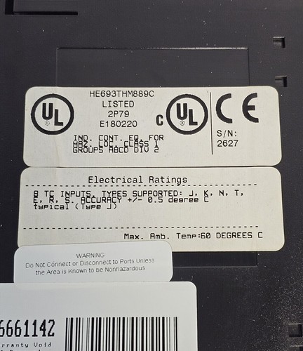 HORNER ELECTRIC / GE FANUC HE693THM889C THERMOCOUPLE INPUT MODULE HE693THM889 - Picture 9 of 9