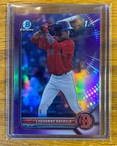 2022 1st Bowman Chrome Prospects Ceddanne Rafaela /250 Purple Refractor #BCP-61