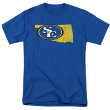 Southeastern Oklahoma Adult T-Shirt State Shape, Royal Blue, S-5XL