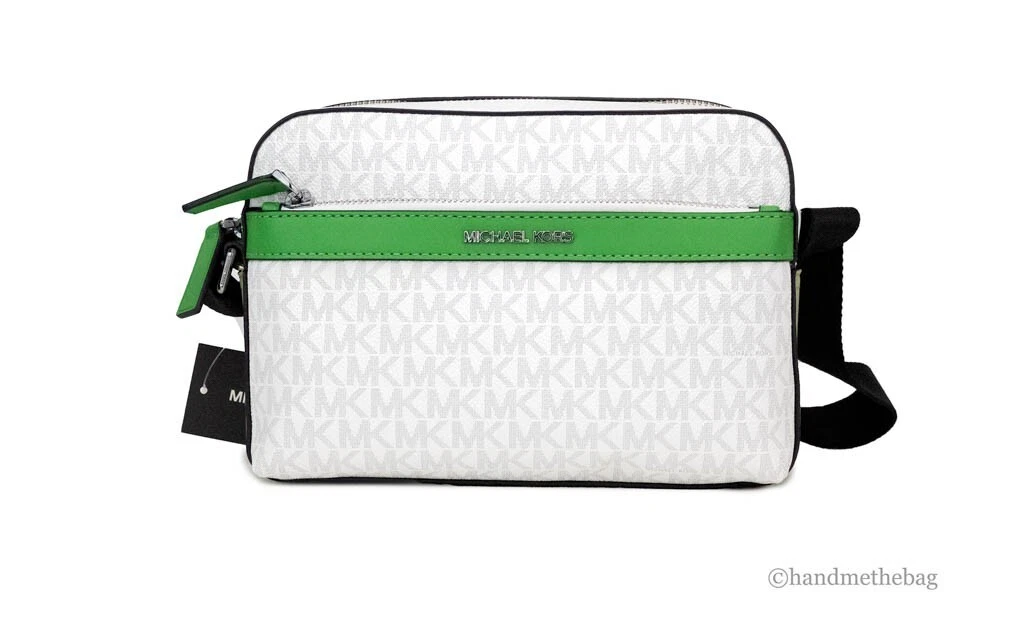 Michael Kors Cooper Small Bright White Palm Signature PVC Utility