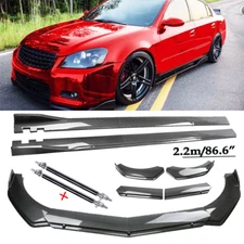 Front Bumper Lip Chin Spoiler For Nissan Altima SE-R Carbon Fiber Body Kit Side