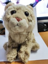 Peluche Lince Seduta - Altezza 18 Cm Circa 