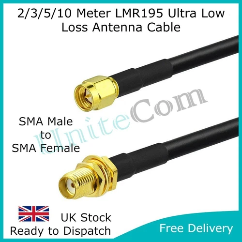 Ultra Low Loss SMA Female Male 3/5/10 Meter LMR195 4G 5G Antenna Extension Cable
