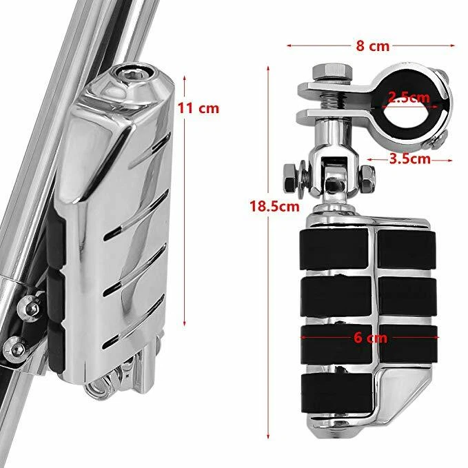 Clavijas de carretera de 1" 1-1/4" abrazaderas de reposapiés para Honda Goldwing 1000 1200 Foto 3 de 4