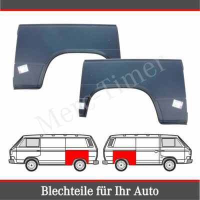 Kotflügel Hinten Reparaturblech Radlauf Paar für VW T3 Transporter 1979-92 L+R