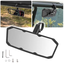 UTV Center Rear View Mirror For Polaris RZR Adjustable 1.5"-2" Roll Cage Bar