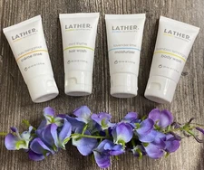 LATHER Modern Apothecary Hair & Body Wash, Creme Rinse, Moisturizer, Soap Set