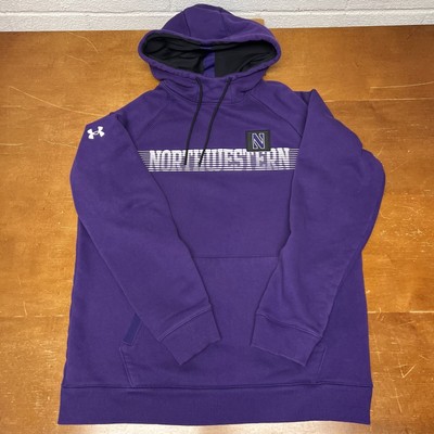 Northwestern Wildcats Hoodie Mens Large Purple Team Issued Under Amour