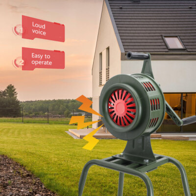 Fire Security Rescue 125 dB laute Handkurbel-Alarm-Sirene mit Schienenständer