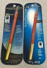 2PK MAX FACTOR LIPLINER  LIPSTICK BRUSH #121 BRAZILIAN CORAL  SEE DESCRIPTION