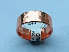 NEW Solid Copper Hammered Band Ring size 5 thru 11 Pain Relief Folk Lore