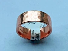NEW Solid Copper  Hammered  Band Ring size  5 thru 11  Pain Relief Folk Lore 