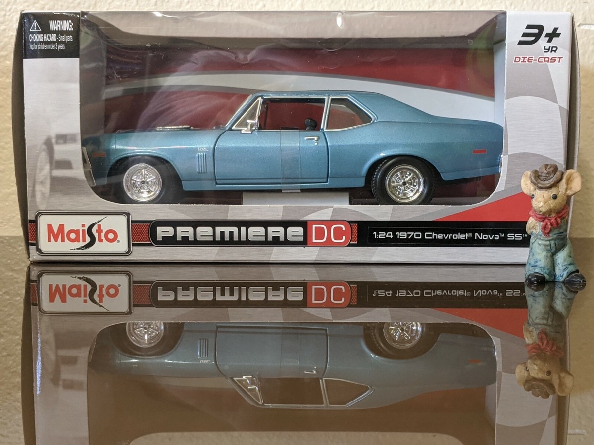 1970 Chevrolet Nova SS - Blue - Scale 1:24 - Diecast - Maisto | eBay