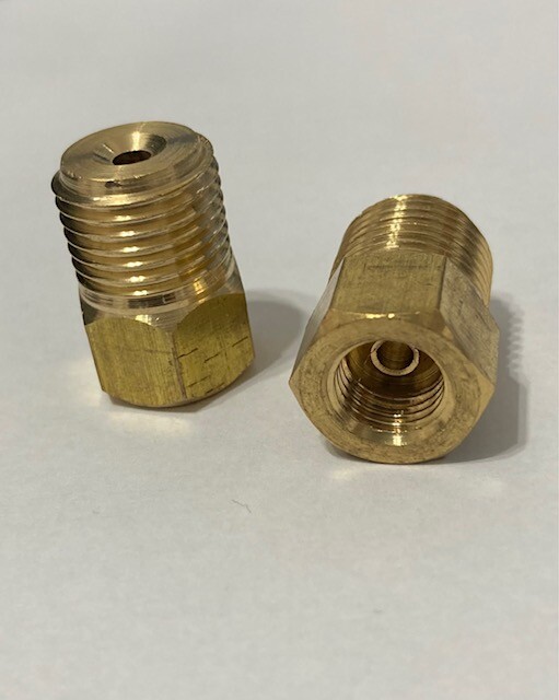 1/2-20 To 3/8-24 Brake Line Adapter - Brass Inverted Flare For - Foto 5