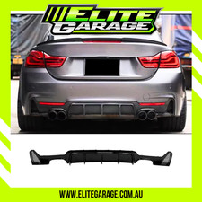 FOR BMW 4 SERIES F32 435I 440I M PERFORMANCE REAR DIFFUSER LIP DUAL TWIN EXHAUST