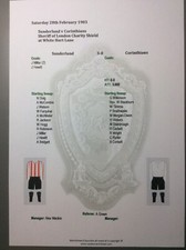 1903 Sheriff of London Charity Shield Sunderland v Corinthians matchsheet